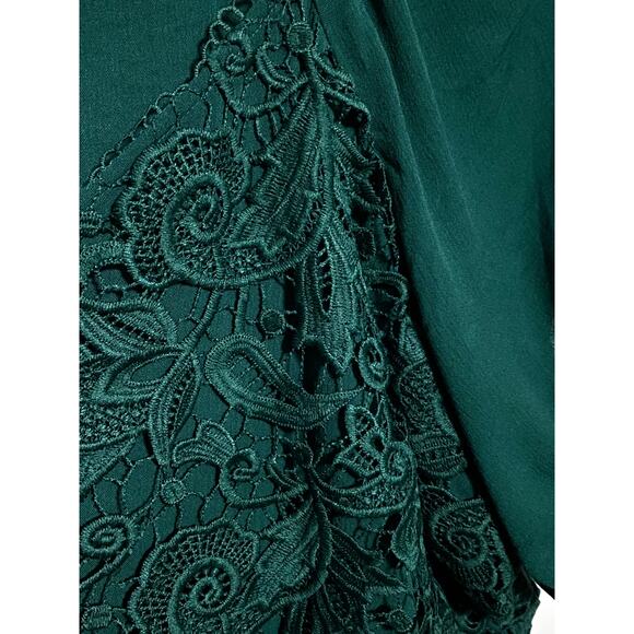 Torrid Crinkle Gauze Lace Puff Short Sleeve Blouse 6X Babydoll Casual Goblincore - Picture 2 of 4